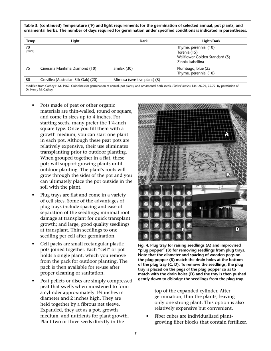Propagating Plants From Seed - G.n.m. Kumar, F.e. Larsen, and K.a. Schekel, Page 9