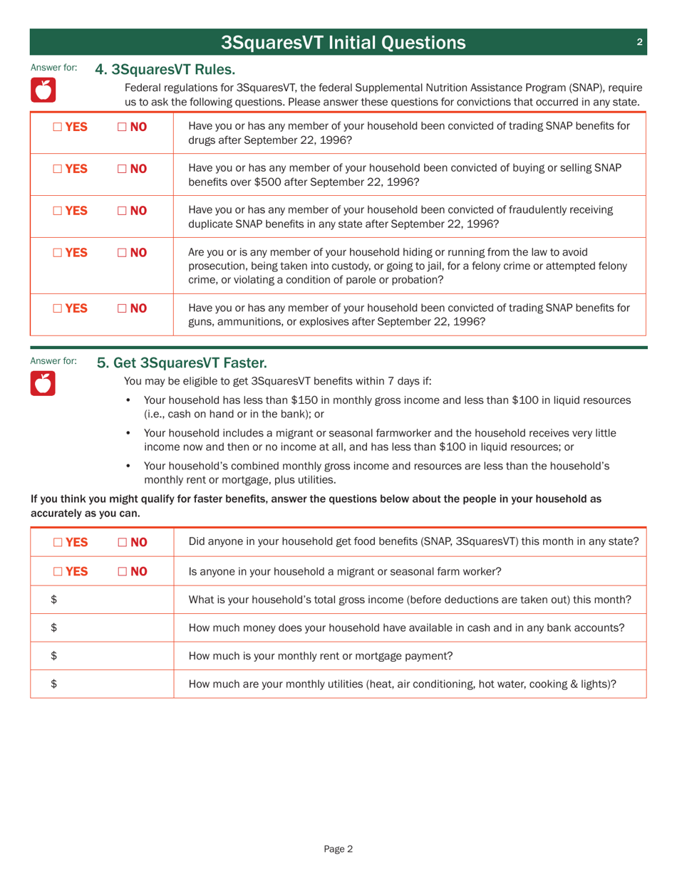 Form 202 Application for Benefits - Vermont, Page 4