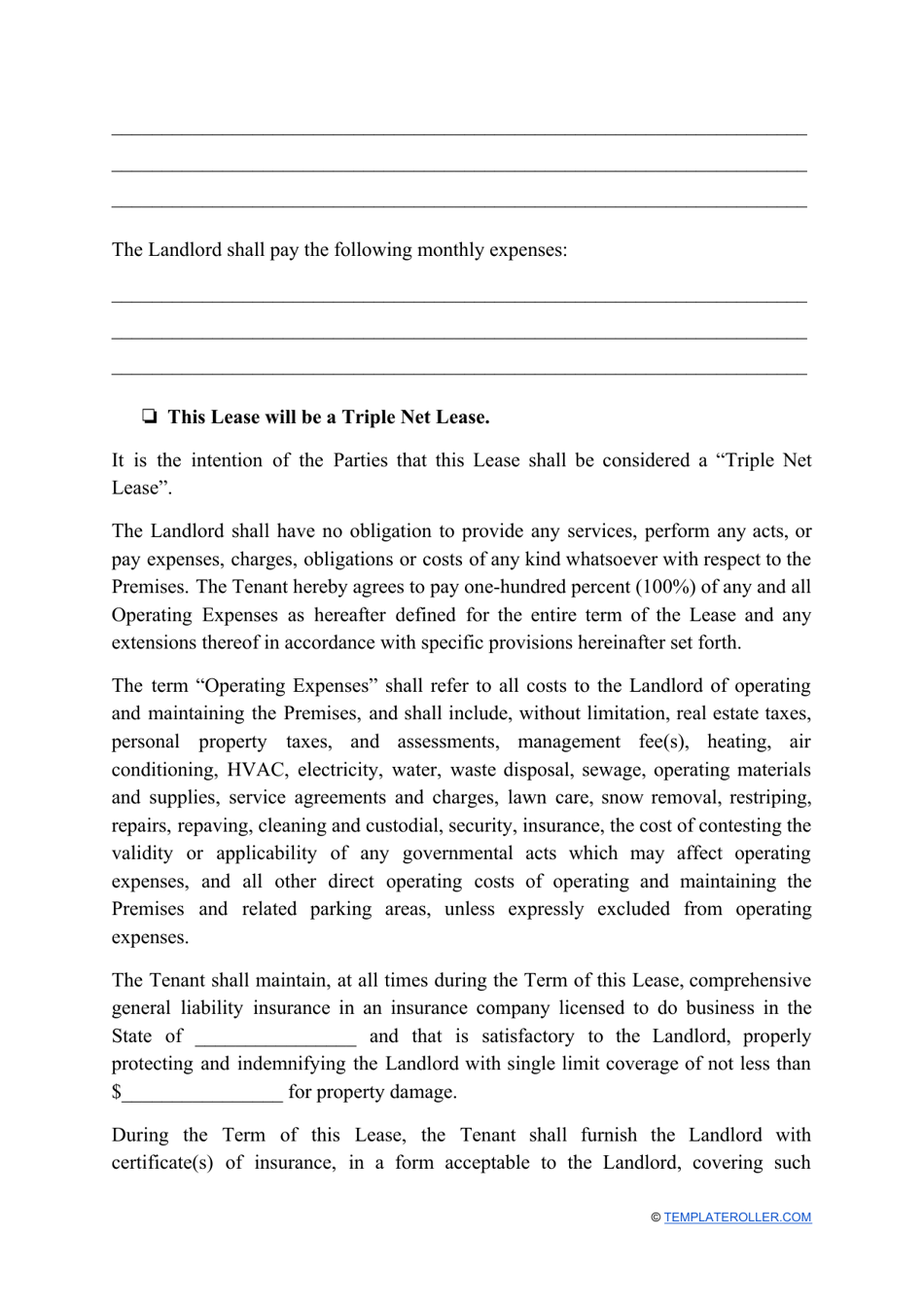 Commercial Rental Agreement Template - Alabama, Page 4