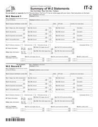 Form IT-2 &quot;Summary of W-2 Statements&quot; - New York, 2019