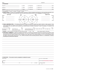 Form DL62 Report of Vision Examination - California, Page 2