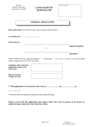 Form 12 General Application - Queensland, Australia