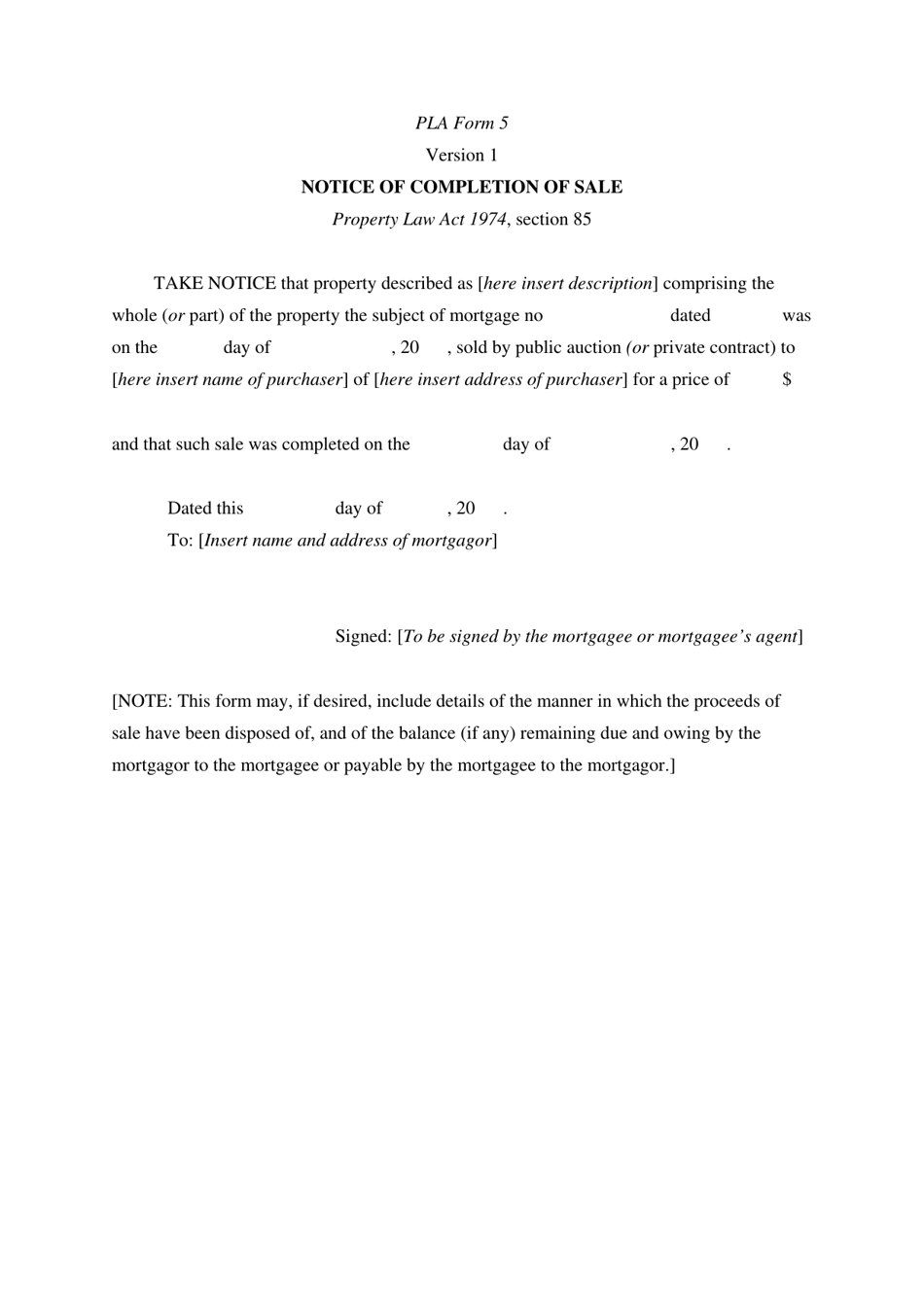 Form 5 Fill Out, Sign Online and Download Printable PDF, Queensland
