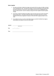 Form 27 Notice of Appeal to a District Court Judge - Queensland, Australia, Page 3