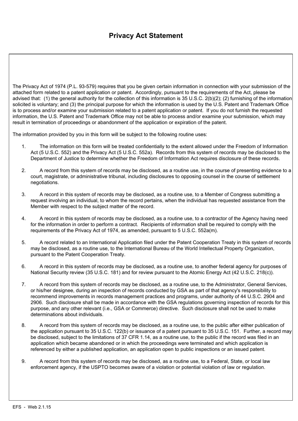 Form PTO / SB / 30EFS Request for Continued Examination (Rce) Transmittal, Page 3