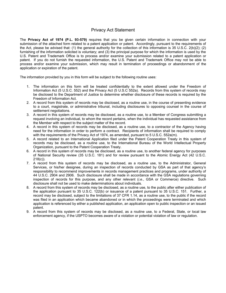 Form PTO / SB / 429 Third-Party Submission Under 37 Cfr 1.290, Page 3