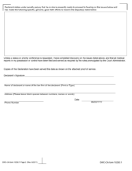 DWC-CA Form 10250.1 Declaration of Readiness to Proceed - California, Page 2