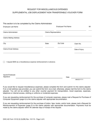 DWC-AD Form 10133.32 Supplemental Job Displacement Non-transferable Voucher Form - California, Page 3