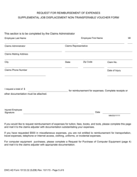 DWC-AD Form 10133.32 Supplemental Job Displacement Non-transferable Voucher Form - California, Page 5