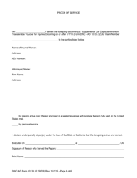 DWC-AD Form 10133.32 Supplemental Job Displacement Non-transferable Voucher Form - California, Page 6