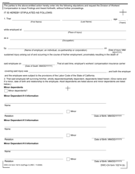 DWC-CA Form 10214(B) Stipulations With Request for Award (Death Case) - California, Page 3
