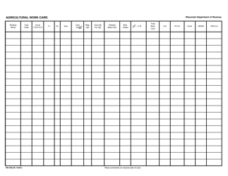 Form PA-703 Agricultural Work Card - Wisconsin