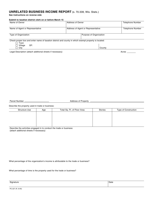 Form PC-227 - Fill Out, Sign Online and Download Printable PDF ...