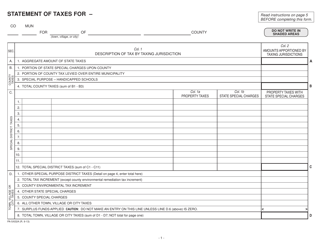 Form PA-5/632A Statement of Taxes - Wisconsin