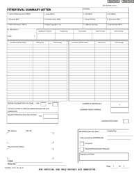 Document preview: NAVPERS Form 1610/1 Fitrep/Eval Summary Letter