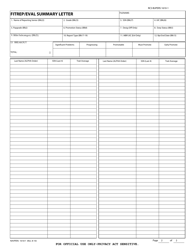 NAVPERS Form 1610/1 Fitrep/Eval Summary Letter, Page 2