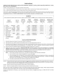 Form PC-200 Chargeback of Uncollected Net Personal Property Taxes - Wisconsin, Page 2