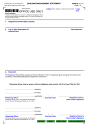Document preview: Form 32 Building Management Statement - Queensland, Australia