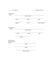 &quot;Continuing Care Provider Application for New or Renewal Certificate of Registration&quot; - Kansas, Page 2