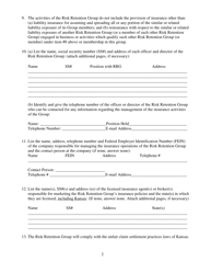 Risk Retention Group - Notice and Registration - Kansas, Page 2