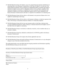 Risk Retention Group - Notice and Registration - Kansas, Page 4