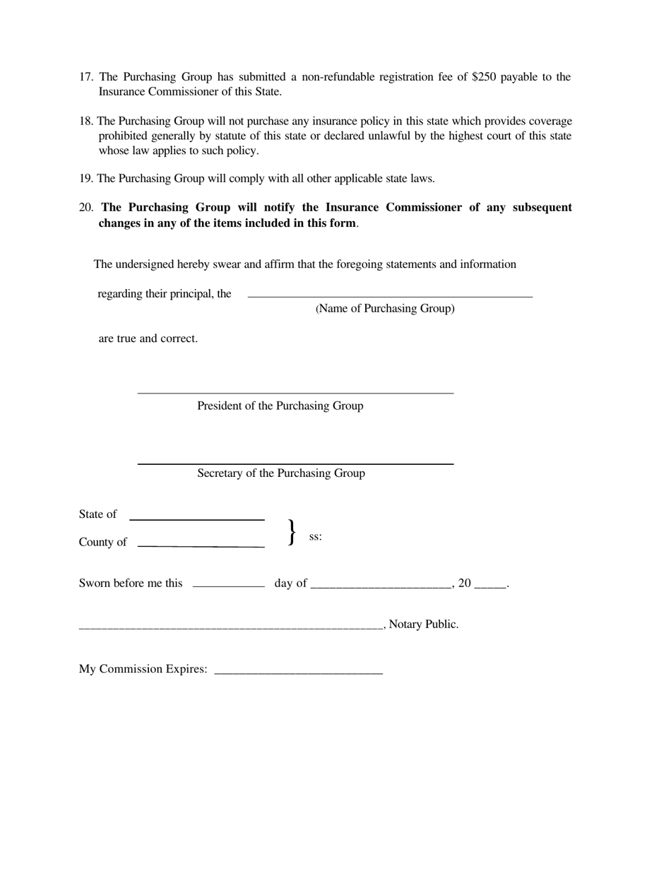 Purchasing Group Notice and Registration - Kansas, Page 10