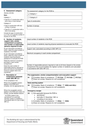 Form 25 Residential Care Building Fire Safety Assessment Report and Compliance Certificate - Queensland, Australia, Page 2