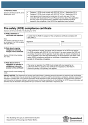 Form 25 Residential Care Building Fire Safety Assessment Report and Compliance Certificate - Queensland, Australia, Page 5