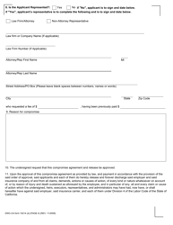 DWC-CA Form 10214(D) Compromise and Release (Dependency Claim) - California, Page 4