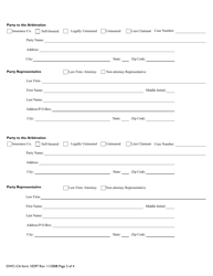 DWC-CA Form 10297 Arbitration Submittal Form - California, Page 3