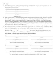 Form UPA-908 (UPA-4.5) Partnership/Limited Liability Company Statement of Merger - Illinois, Page 2