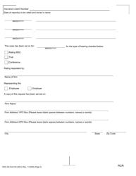 DWC-AD Form 104 Request for Consultative Rating - California, Page 2