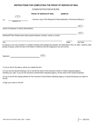 DWC-AD Form 103 Request for Reconsideration of Summary Rating by the Administrative Director - California, Page 3