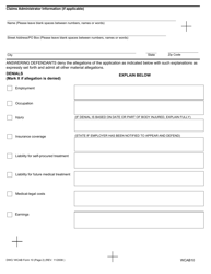 DWC/WCAB Form 10 Answer to Application for Adjudication of Claim - California, Page 2