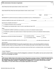 DWC/WCAB Form 46 Petition to Terminate Liability for Temporary Disability Indemnity - California, Page 2