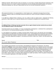 Directive to Physicians and Family or Surrogates - Texas, Page 2