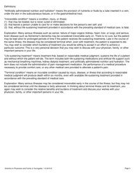 Directive to Physicians and Family or Surrogates - Texas, Page 3