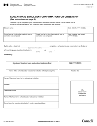 Document preview: Form CIT0550 Educational Enrolment Confirmation for Citizenship - Canada