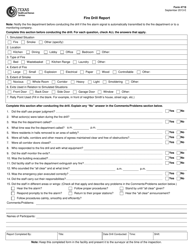 Document preview: Form 4719 Fire Drill Report - Texas