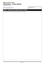 Document preview: Form 14 Attachment - Further Details - Queensland, Australia