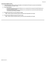Forme IMM5483 Liste De Controle DES Documents - Permis D&#039;etudes - Canada (French), Page 2