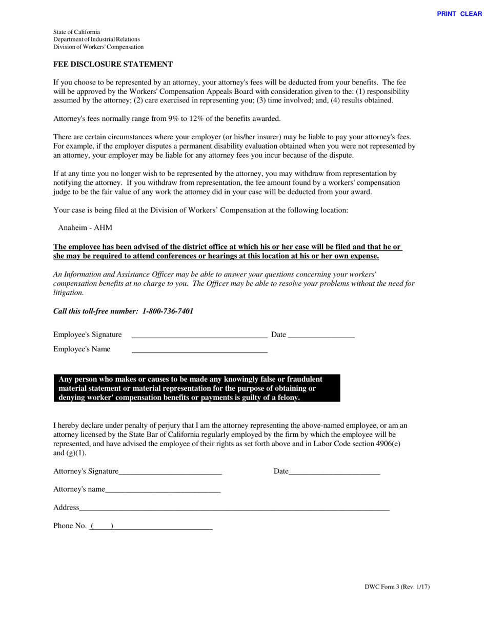 DWC Form 3 Fill Out Sign Online And Download Fillable PDF 