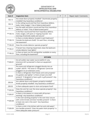 Form DIDD-0498 Didd Home Inspection Checklist for Supported Living and Semi-independent Living - Tennessee, Page 3