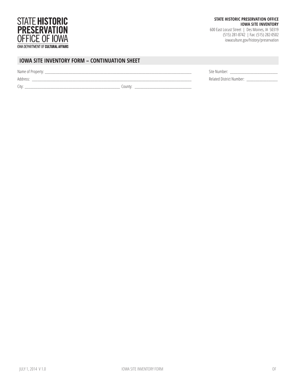 Iowa Site Inventory - Iowa, Page 4