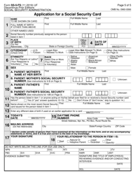 Form Ss 5 Fs Download Fillable Pdf Or Fill Online Application For A Social Security Card Templateroller