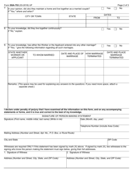 Form SSA-753 Statement Regarding Marriage, Page 2