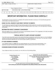Form SSA-1199-JA Direct Deposit Sign-Up Form (Japan), Page 2