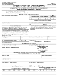 Form SSA-1199-OP111 Direct Deposit Sign-Up Form (Qatar)