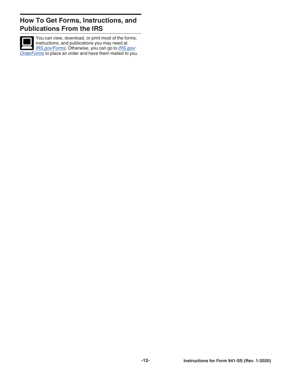 Instructions for IRS Form 941-SS Employers Quarterly Federal Tax Return - American Samoa, Guam, the Commonwealth of the Northern Mariana Islands, and the U.S. Virgin Islands, Page 14