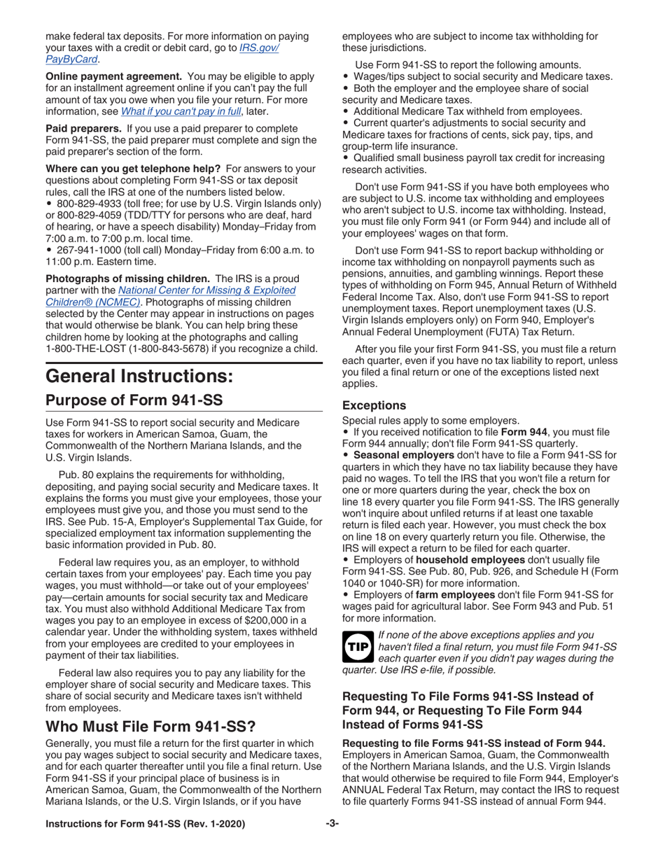 Instructions for IRS Form 941-SS Employers Quarterly Federal Tax Return - American Samoa, Guam, the Commonwealth of the Northern Mariana Islands, and the U.S. Virgin Islands, Page 5